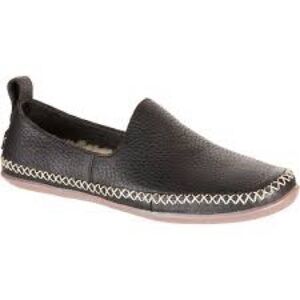 UGG Delfina Wool Lined Leather Flats